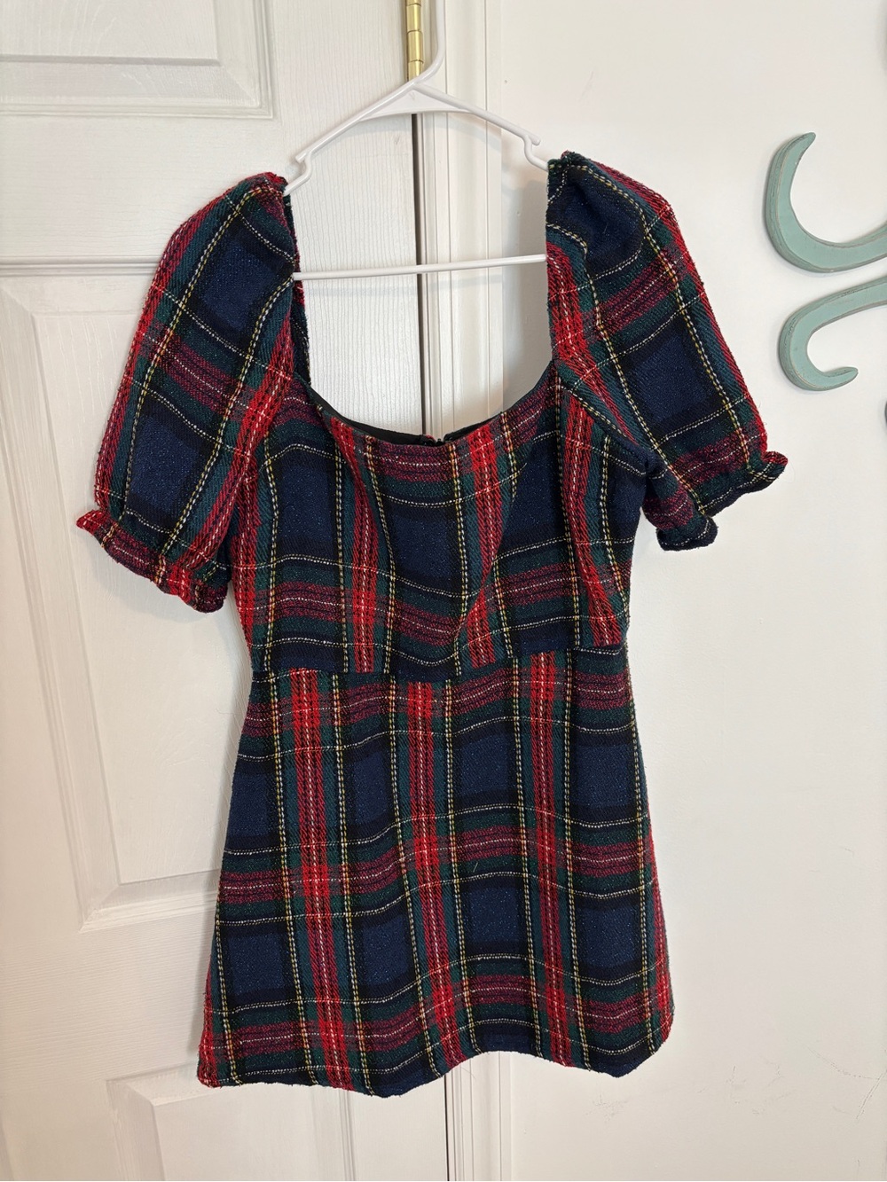Vestique plaid mini dress size Large